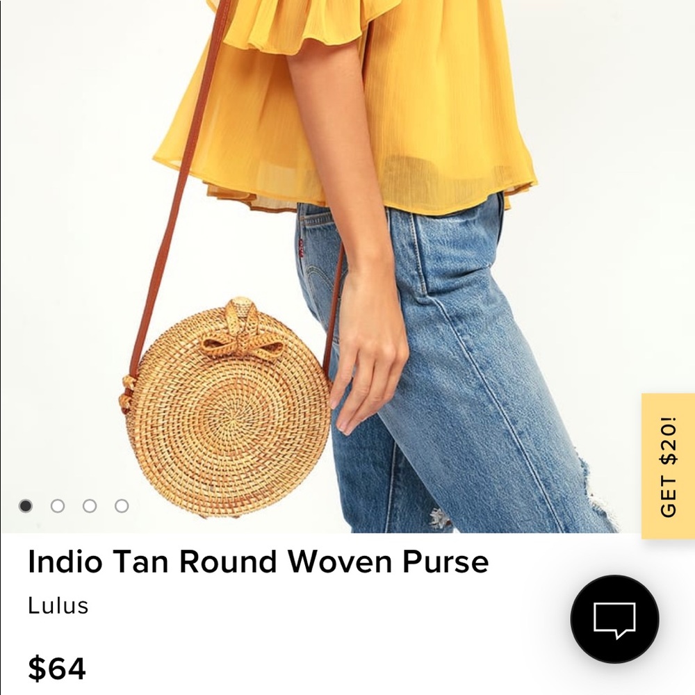 Round woven purse